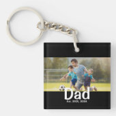 Dad Established Photo Gift Sleutelhanger (Voorkant)