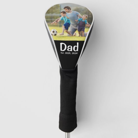 Dad Established Photo  Golfheadcover (Voorkant)