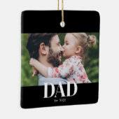  Dad Established Photo Keramisch Ornament (Rechts)