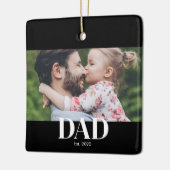  Dad Established Photo Keramisch Ornament (Links)