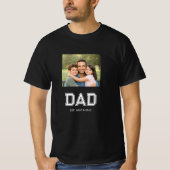 Dad Established Photo Modern Typography Black T-shirt (Voorkant)