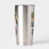 Dad Established Photo Modern Typography New Dad Geïsoleerde Drinkbeker (Links)