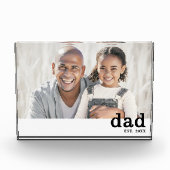 Dad Established Photo Simple Father Picture Block Fotoblokken (Voorkant)