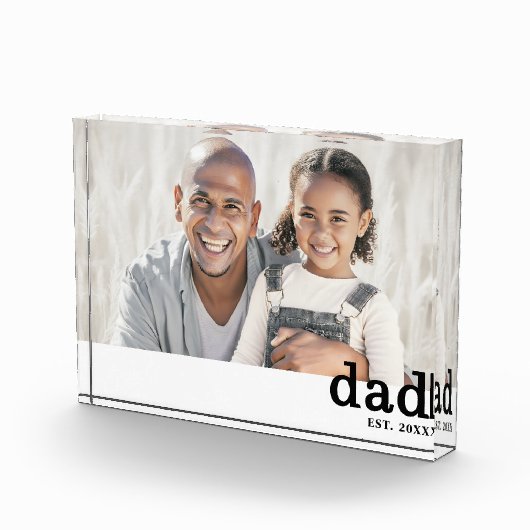 Dad Established Photo Simple Father Picture Block Fotoblokken (Rechts)