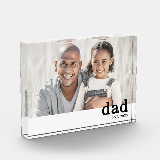 Dad Established Photo Simple Father Picture Block Fotoblokken (Links)