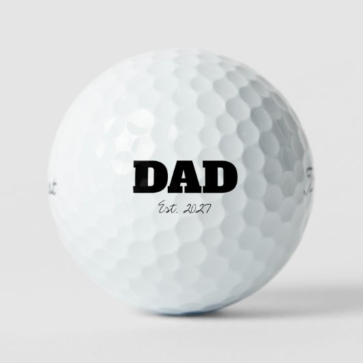 'Dad' Established Pregnancy Announcement Keepsake  Golfballen (Voorkant)