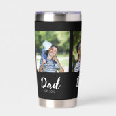 Dad Established Script Black 3 Photo Geïsoleerde Drinkbeker (Voorkant)