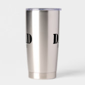 Dad Established Simple Bold Black Font Geïsoleerde Drinkbeker (Links)