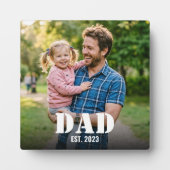 Dad Established Simple Bold Typography & Photo Fotoplaat (Voorkant)