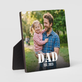 Dad Established Simple Bold Typography & Photo Fotoplaat