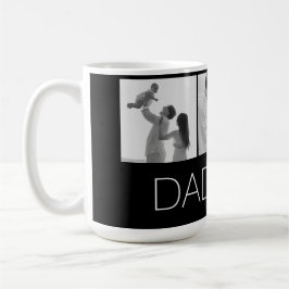Dad Established Three-Photo Modern Design Koffiemok