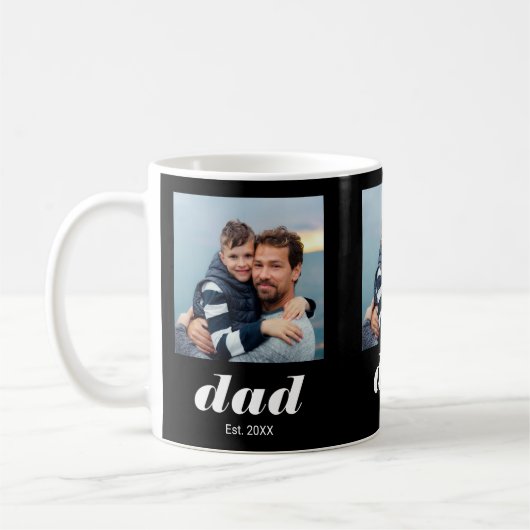 Dad Established Typography Black 3 Foto Koffiemok (Links)