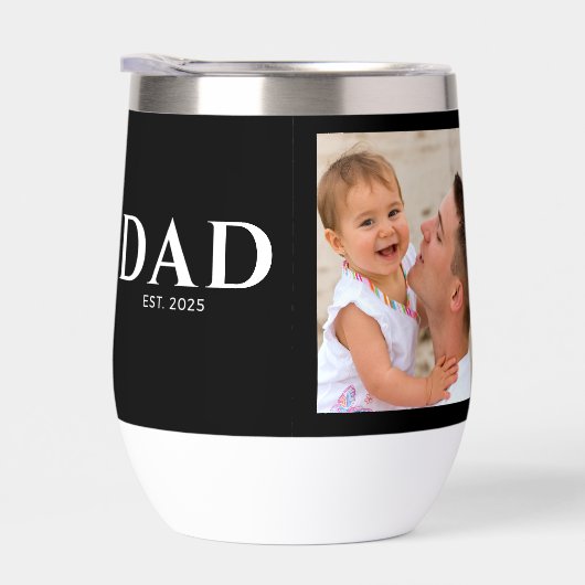 Dad Established Typography Black Photo (Rechts)