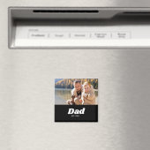 Dad Established White Typography Magneet (Insitu (Vaatwasser))