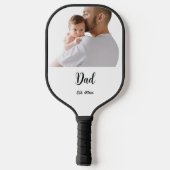 Dad Established Year Black Modern Script  Pickleball Paddle (Achterkant)