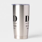 Dad Established Year Names Number Bold Font Geïsoleerde Drinkbeker (Rechts)