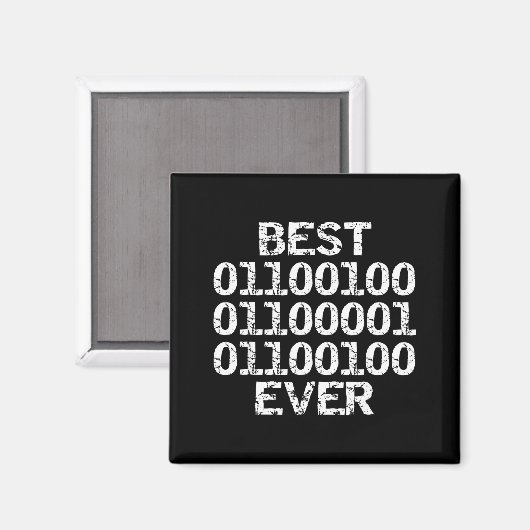 Dad Ever In Binary Code Software Engineer Father G Magneet (Voorkant / Achterkant)