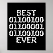 Dad Ever In Binary Code Software Engineer Father G Poster (Voorkant)