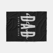 Dad Ever Since 20xx Modern Simple Preppy  Fleece Deken (Voorkant (Horizontaal))