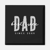 Dad Ever Since 20xx Modern Simple Preppy Magneet (Voorkant)