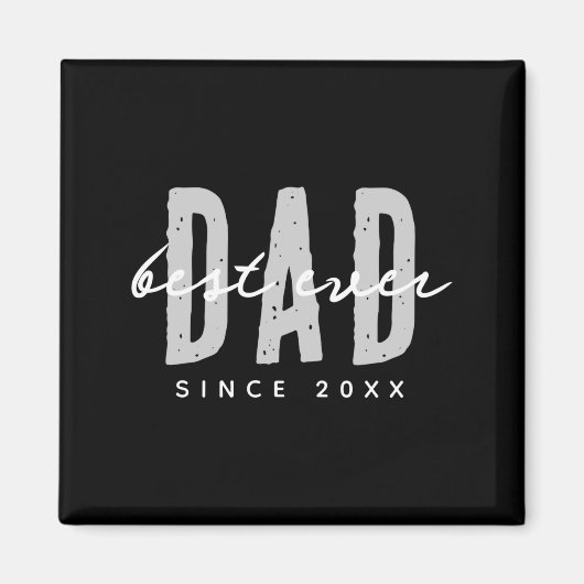 Dad Ever Since 20xx Modern Simple Preppy  Magneet (Voorkant)