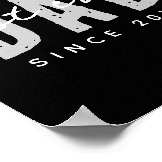 Dad Ever Since 20xx Modern Simple Preppy  Poster (Hoek)