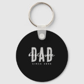 Dad Ever Since 20xx Modern Simple Preppy  Sleutelhanger (Voorkant)