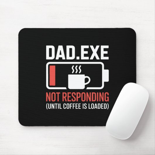 Dad.exe Coffee Not Responding Programmer Desk Muismat (Met muis)