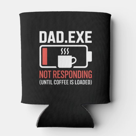 Dad.exe Koffie Reageert Niet Tech Coder Drank Blikjeskoeler (Achterkant)