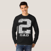 Dad Expecting second time baby number 2 announceme T-shirt (Voorkant volledig)