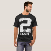 Dad Expecting second time baby number 2 announceme T-shirt (Voorkant volledig)