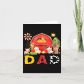 Dad Farm Cow Birthday Boy Matching Family Matching Kaart (Voorkant)