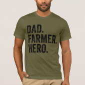 Dad Farmer Hero Vaderdag Farming T-shirt (Voorkant)