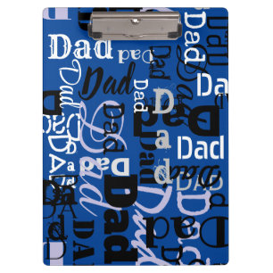 DAD FATHERS DAY Business Clip Board Blauw Klembord