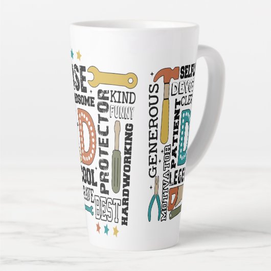 Dad Fathers Day Latte Mok (Rechterhoek)