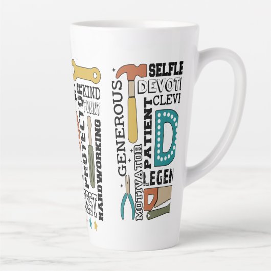 Dad Fathers Day Latte Mok (Rechts)