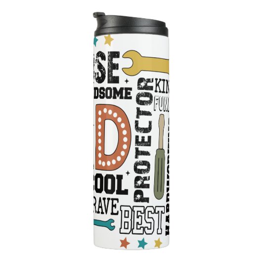 Dad Fathers Day Thermosbeker (Geroteerd rechts)