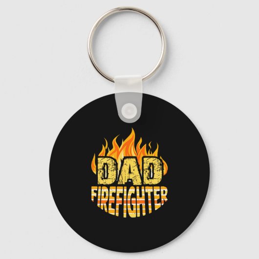 Dad Firefighter Fireman Gift Proud Firefighter Quo Sleutelhanger (Voorkant)