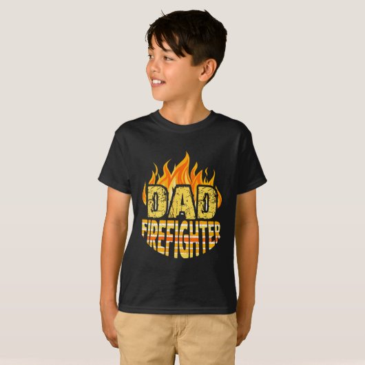 Dad Firefighter Fireman Gift Proud Firefighter Quo T-shirt (Voorkant volledig)