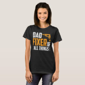 Dad Fixer Contractor Carpenter Woodworker Men's Fa T-shirt (Voorkant volledig)