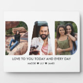 DAD Foto Collage 3 Letter Cutout, speciaal geperso Fotoplaat (Voorkant)