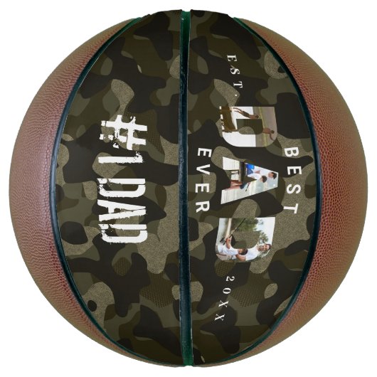 DAD Foto Lijst Green Camouflage Pattern #1 DAD Basketbal (Verticaal)