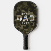DAD Foto Lijst Green Camouflage Pattern #1 DAD Pickleball Paddle (Voorkant)