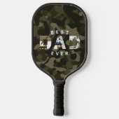 DAD Foto Lijst Green Camouflage Pattern #1 DAD Pickleball Paddle (Achterkant)