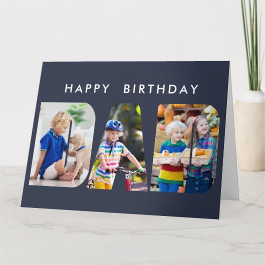 DAD Fotobrief Cutout Birthday Kaart (Voorkant)