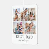 Dad Fotocollage Metalen Ornament (Voorkant links)