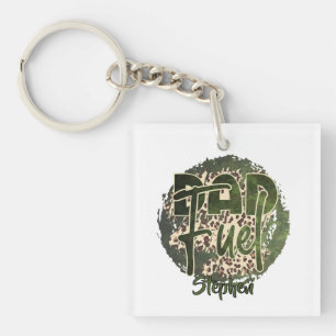 Dad Fuel Camouflage Design – Militair geïnspireerd Sleutelhanger