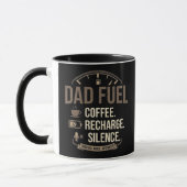 Dad Fuel Coffee Oplaadbeurt Stilte Mok (Links)