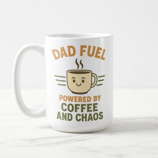 Dad Fuel Mok - Grappig cadeau voor papa, papa, Man (Links)