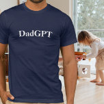 Dad Funny Birthday DadGPT Powered by AI & Dad Joke T-shirt<br><div class="desc">Kanaliseer je innerlijke tech-savvy vader met ons exclusieve "DadGpt" T-shirt! Dit unieke shirt combineert AI-geïnspireerde humor met klassieke papa-charme, waardoor het ideaal is voor vaders die houden van een goede woordspeling, technologie en de nieuwste trends. Of je nu codeert op je computer, grilt in de achtertuin of legendarische papa-grappen vertelt,...</div>